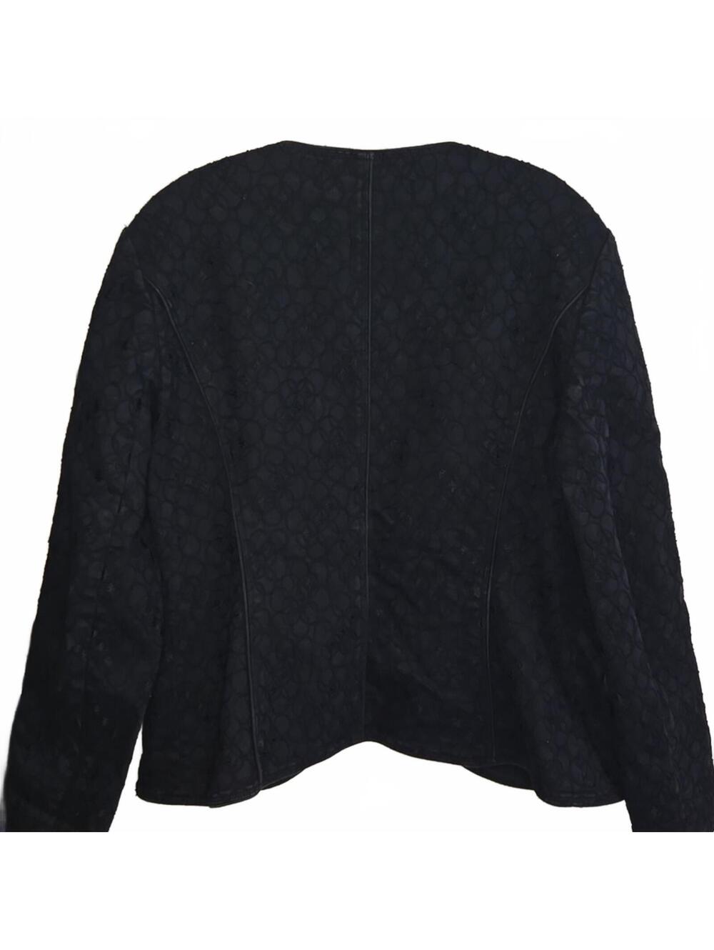 Anne Klein Black Embroidered Jacket Size 12 - Picture 5 of 5